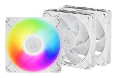 Arctic Cooling Arctic P14 Pro a-RGB (White) - 3 Pack - 140MM Case Fan Value Pack - Fluid Dynami
