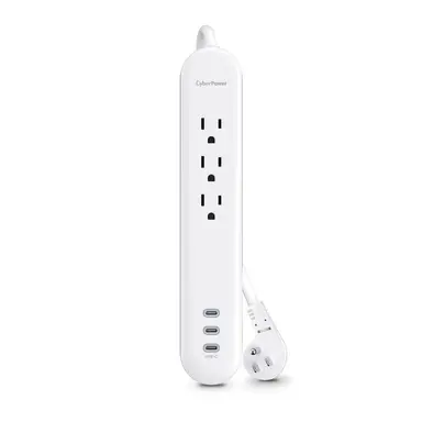 Cyberpower Systems (USA) Cyberpower Surge Nema 5-15P Input White - 3 Nema 5-15R 3 Type C Outp