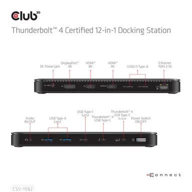 Club 3D B.V The Club 3D IS A Certified Thunderbolt 4 12-IN-1 Docking Station Offeri, image 8