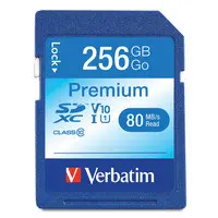 Verbatim Americas 256GB SD Card, UHS-I V10 U1 Class 10