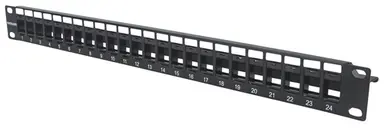 Intellinet Blank Patch Panel; 24-Port, 1 U, Black, image 4
