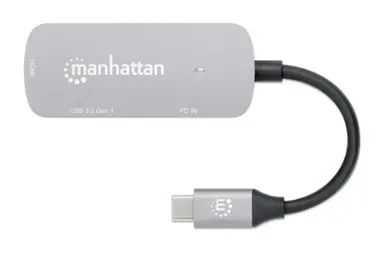 Manhattan - Strategic USB-C to HDMI 3-in-1 Docking Converter with Power Delivery