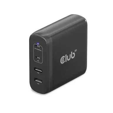 Club 3D B.V Club 3D CAC-1912 4-Port Travel Charger 100W Gan Technology. 2X USB-a 2X USB-C