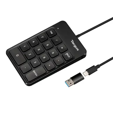 Targus USB-C/a Wired Numeric Ecosmart Keypad Black