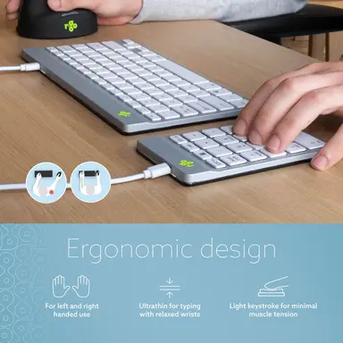 R-Go Numpad Break, Numeric Keypad, Wired, White, image 8