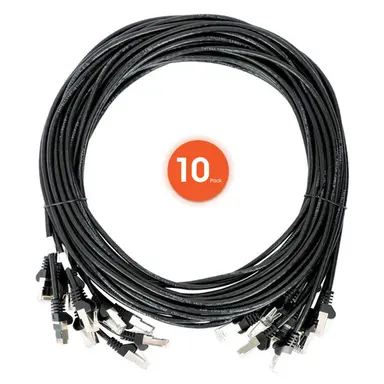 Intellinet Cat6 U/UTP Slim Network Patch Cable, 1 FT., Black, 10-Pack, image 4