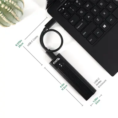 Plugable Technologies USB C to M.2 NVMe Tool-Free Driverless Enclosure USB C &thunderbolt 3 Compatible, image 8