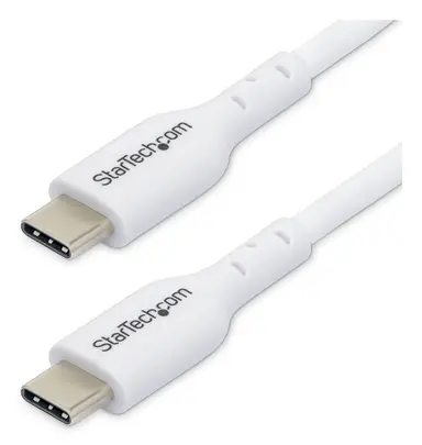 StarTech.com 10 ft (3M) White USB-C Charging Cable, USB C Cable, USB 2.0 Type-C Laptop Charger