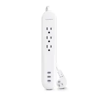 Cyberpower Systems (USA) Cyberpower Surge Nema 5-15P Input White - 3 Nema 5-15R 3 Type C Outp, image 3