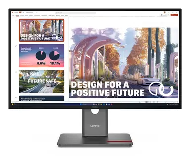 Lenovo P27QD-40, 27 Inch QHD Docking Monitor with IPS, HDR10, LTPS Stand with Phone Slo, image 4