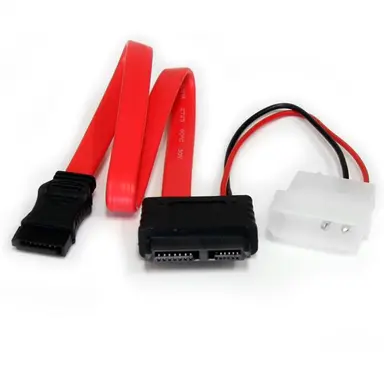 StarTech.com Storage Cable - SATA Left Connector - SATA Right Connector - 12 in Length - Red