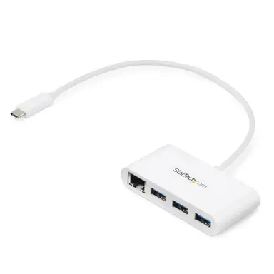 StarTech.com Turn a USB C Port on Your Laptop into 3X USB a Ports (5GBPS) and 1X Gbe Port - U