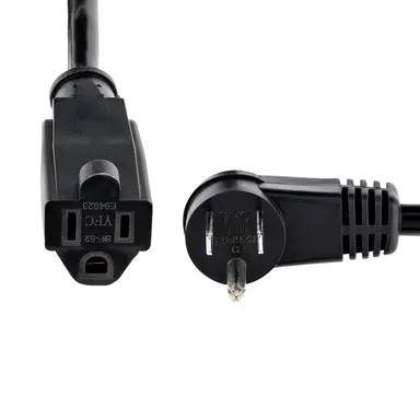 StarTech.com 6 ft (1.8 m) AC Power Extension Cable Right-Angle NEMA 5-15P to NEMA 5-15R; 125V 1, image 8