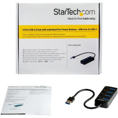 StarTech.com 4-Port USB 3.0 Hub with Individual Port Switches - 4X USB Type-a Ports - Supersp, image 8