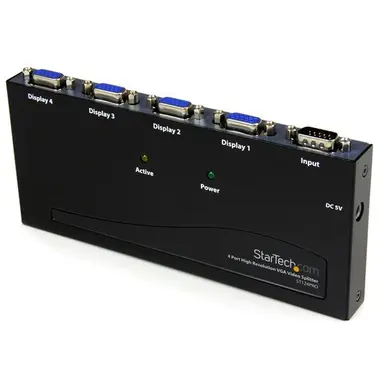 StarTech.com Split a Single High Resolution VGA Video Signal to 4 Monitors or Projectors - VG