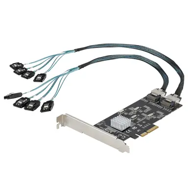 StarTech.com SATA Iii 6GBPS PCIe X4 Gen 2 Card - PCIe SATA Expansion Card Has 2X Mini-SAS Por