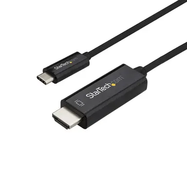 StarTech.com Black 10FT/3M USB Type C DP Alt Mode HBR2 to HDMI 2.0 Cable 4K 60HZ/1080P / 7.1
