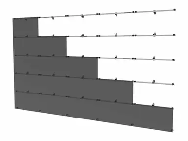 Peerless Industries 5X5 Universal Wall Mount for Latching Dvled Displays up to 960MM Wide