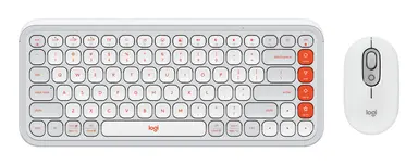 Logitech Pop Icon Combo (Off-White & Orange)