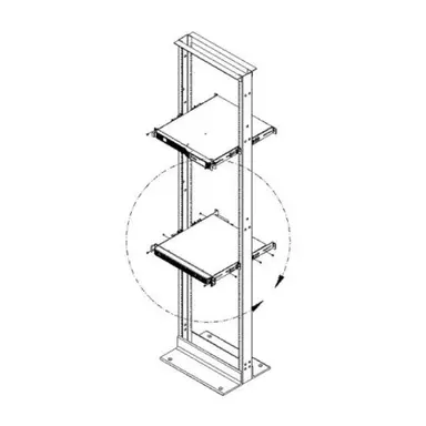 Vertiv 1U 2 Post Rack Mount Kit for Use with 1U PSI5 UPS and 1U GXT5 Ebc