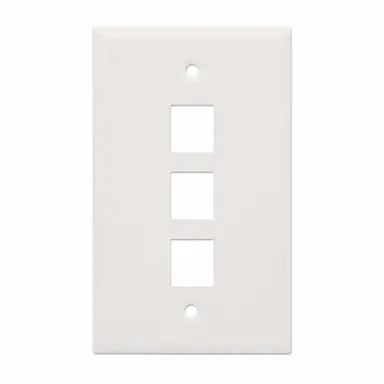 Intellinet 3-Outlet Keystone Wall Plate, image 7
