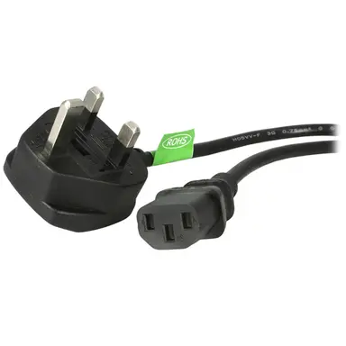 StarTech.com 6FT/1.8M 18AWG (0.75MM2) UK Computer/Monitor Power Cable AC Power Cord W/ BS 136, image 4