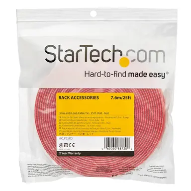 StarTech.com 25 ft Bulk Roll of Red Hook and Loop Tape 3/4IN (19 MM) Wide - Cut to Needed Leng, image 5