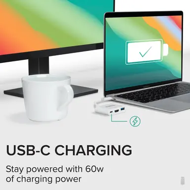 Plugable Technologies USB C to HDMI Multiport Adapter, Driverless 3-in-1 USB C Hub with 4K HDMI Output, image 8