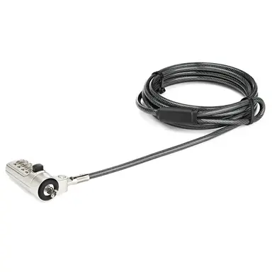 StarTech.com 6.5 ft Combination Laptop Cable Lock Compatible W/ Noble Wedge Slot - Keyless 4-D, image 4