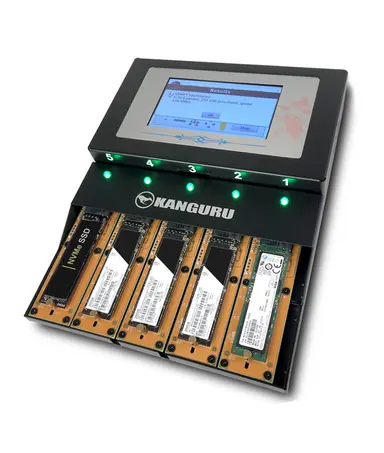 Kanguruclone 1 to 4 M.2 NVMe SSD Duplicator with 4.3 Touchscreen, 12GB/MIN - 1 Y, image 6
