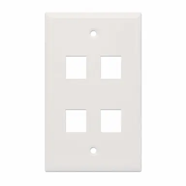 Intellinet 4-Outlet Keystone Wall Plate, image 7