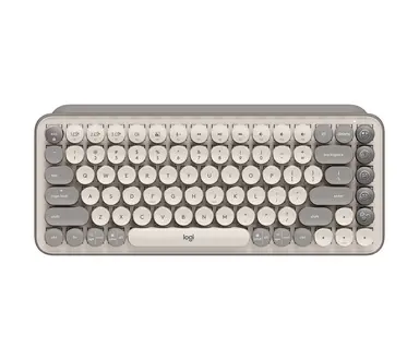 Logitech Pop Keys Wireless Mechanical Keyboard with Emoji Keys - MIST_SAND - Bolt, Sioc