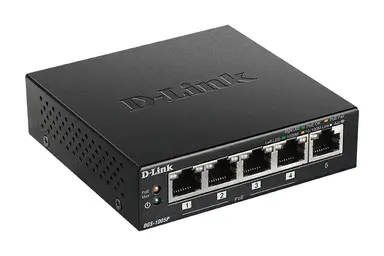 D-Link Systems D-Link Unmanaged 5-Port PoE Switch with 30W PoE Ports 1-4. 60W Power