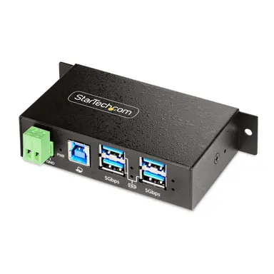 4-PORT Managed USB Hub - Heavy Duty with Metal Industrial Housing Esd & Surge P
