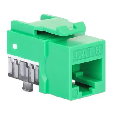 Intellinet Cat6 Slim Keystone Jack with Punch-Down Stand, Green, 25-Pack, image 6