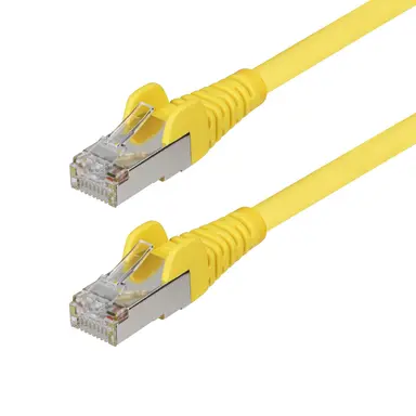 StarTech.com 1 ft Yellow Cat6a Ethernet Cable, Snagless RJ45, 10G, 100W PoE, S/FTP, LSZH, 27AW