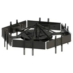 Peerless Industries Multi-Display Ceiling Mount with Six Telescoping Arms for 37IN to 42IN Displays