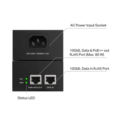 Omada Networks BY TP Link Omada 10 GB POE++ Injector, image 7