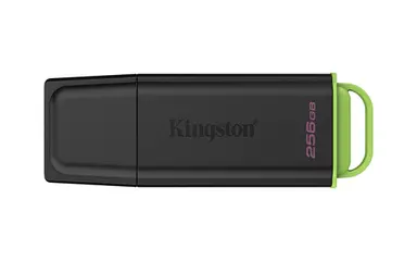 Kingston 256GB Portable USB 3.2 Gen 1 Datatraveler Exodia Black/Green, image 2