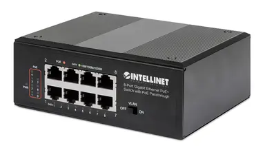 Intellinet Network Solutions 8-PORT Gigabit Ethernet POE+ Switch with POE Passth