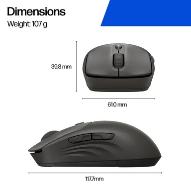 HP 405 Quiet BLK Wireless Mouse United States / Canada English, image 6