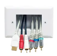 Peerless Industries Easy Mount Recessed Low Voltage Cable Plate