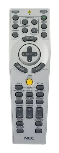 Nec Display Solutions Replacement Remote for NP4000 NP4001 NP4100 And NP4100W PROJECTORS.