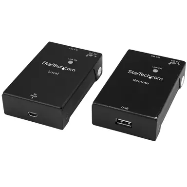 StarTech.com USB Extender Kit Connects 1X USB 2.0 Device up to 165FT/50M Over CAT5E/CAT6 Ethe