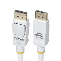 StarTech.com 10 ft (3M) White VESA Certified DisplayPort 1.2 Cable, 4K 60HZ, 21.6GBPS, Latchin, image 3