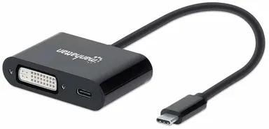 Manhattan - Strategic USB-C to DVI Converter with PD Port