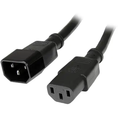 StarTech.com 10 ft (3M) Heavy Duty Extension Cord W/ IEC 60320 C14 to C13 Connectors; 125V at