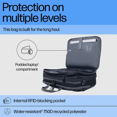 HP Travel Plus 15L 14 Laptop Bag, image 8
