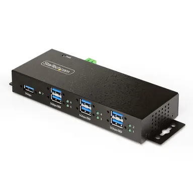 7-PORT Managed USB Hub - Heavy Duty with Metal Industrial Housing Esd & Surge P