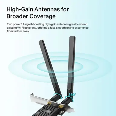 Omada Networks by TP Link AX1800 Dual Band Wi-Fi 6 Bluetooth 5.2 PCI Express Adapter, image 4